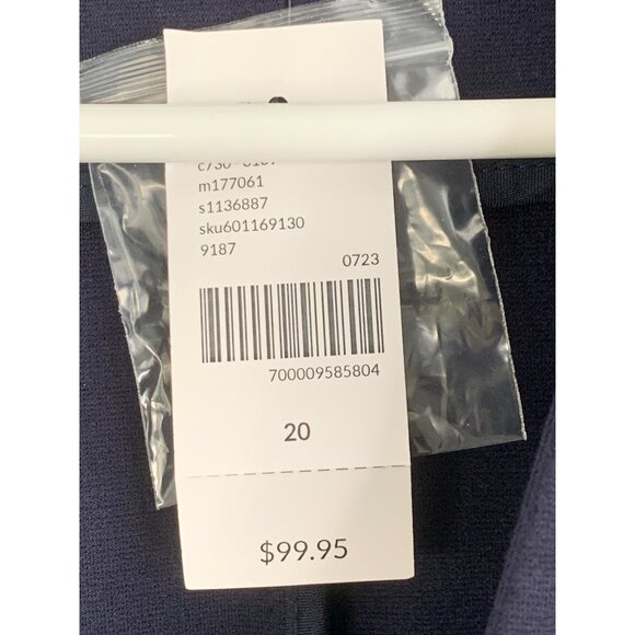 Lane Bryant Navy Blue Collarless Bryant Blazer Size 20 Goldcrest Buttons RS10276 - Picture 13 of 13